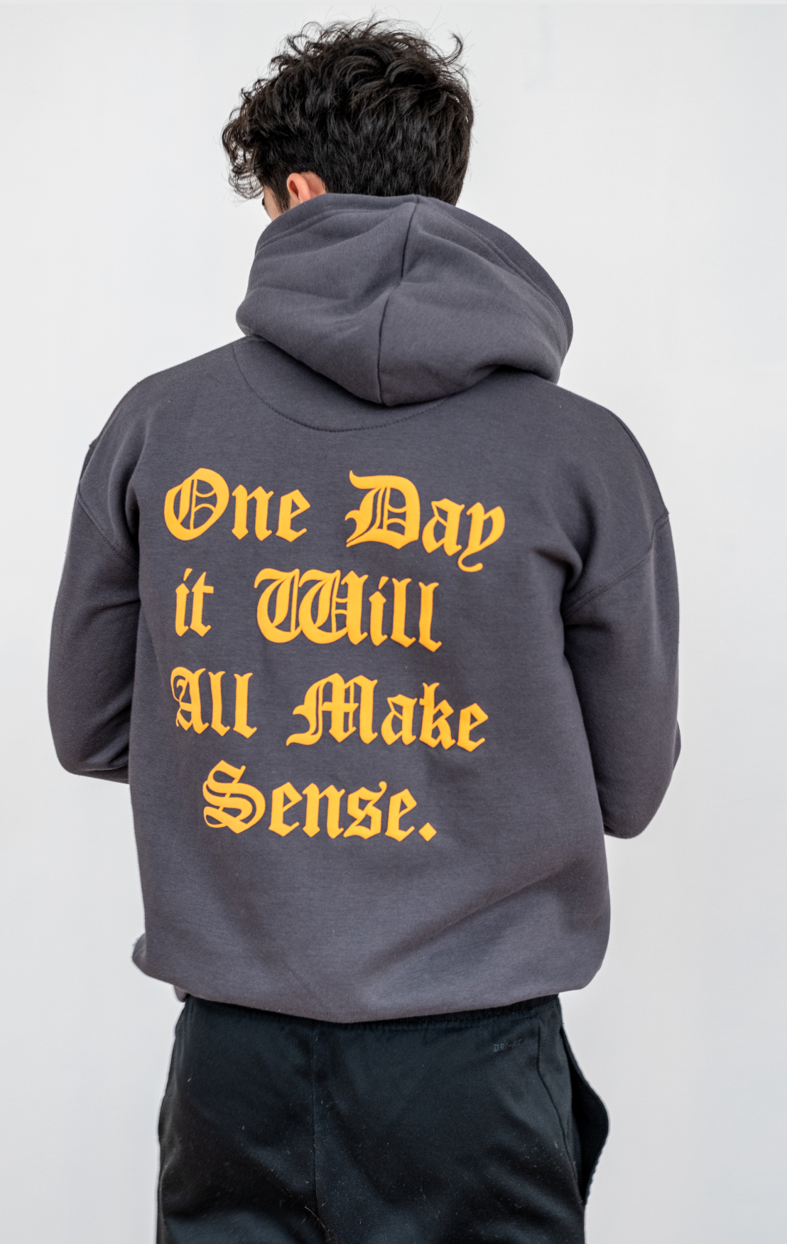 Charcoal 'One Day' - Hoodie