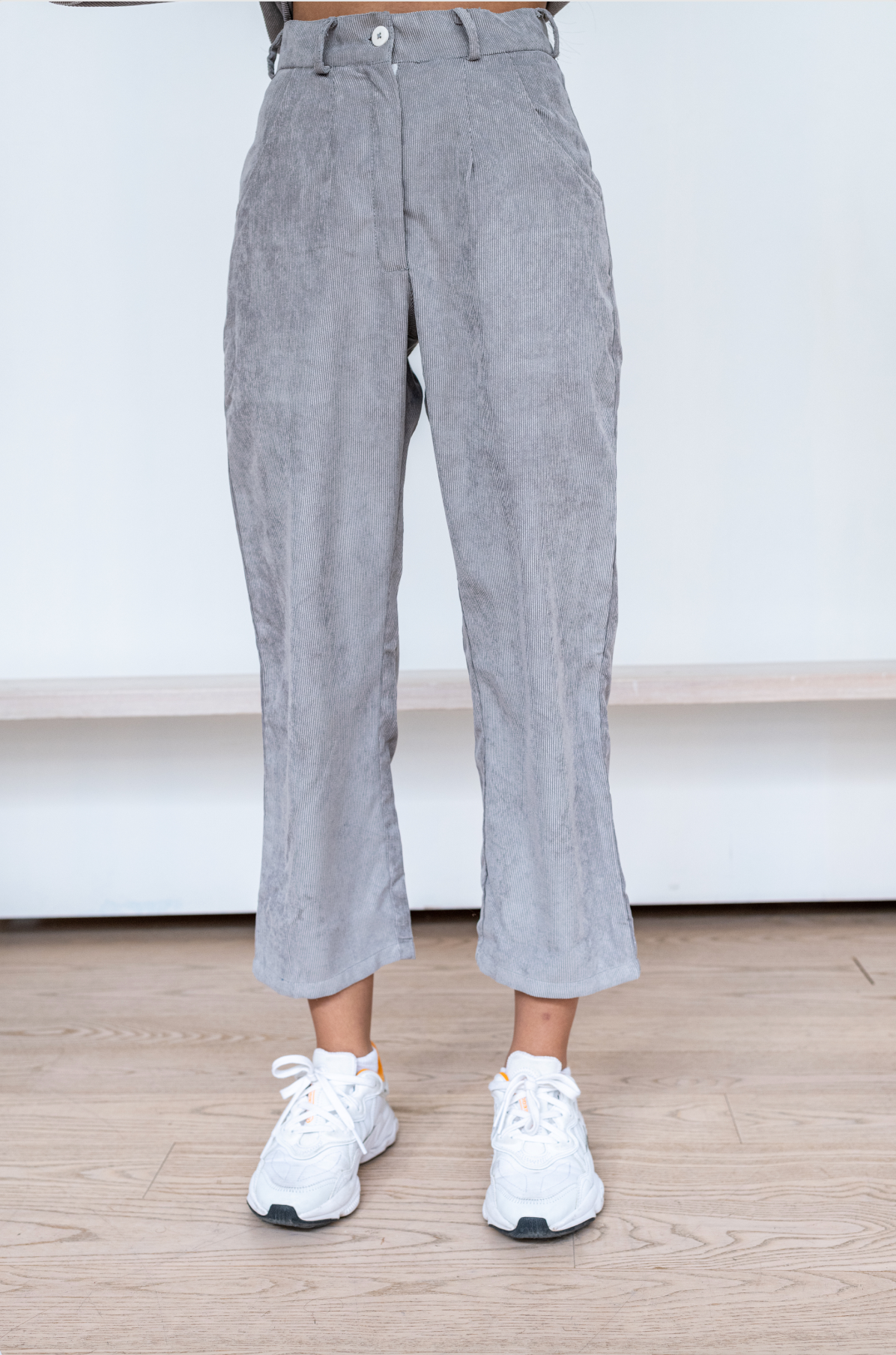 Corduroy Shirt/Pant Set - Grey
